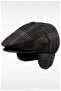 Warm Winter Plaid Eared Hat (58-59 Cm) (Standard Size)