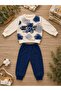 Baby Boy Teddy Bear Printed Sweatshirt and Sweatpants 2-Piece Set 0-24 Months - 2