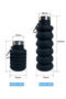 Black Foldable Silicone Flask 900 Ml. - 2
