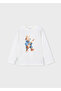 Cream Boy's Figured Long Sleeve T-Shirt 4017 - 3