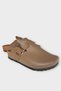 Men's Buckle Detailed Cork Anatomical Sole Slippers Vi̇zon - 2