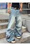 Unisex Wide Leg Oversize Ronin Samurai Embroidered Baggy Trousers - 5