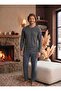 Men's Single Jersey Long Sleeve Plaid Pajama Set