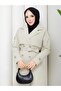 Women's Belted and Button-Detail Trench Coat - 5
