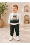 Baby Boy Teddy Bear Printed Sweatshirt and Sweatpants 2-Piece Set 0-24 Months