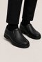 Men's Orthopedic Heel Supported Comfort Thermo Sole Genuine Leather Shoes Black - 2
