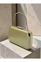 Gold Gold Dore Shiny Metallic Skin Leather Chain Strap Women's Evening Dress Bag Wedding Engagement Graduation - 2