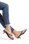 Women's Comfortable Sole New Season Faux Leather Short Heeled Flip Flops - 2