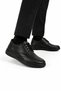 Men's Orthopedic Heel Supported Comfort Genuine Leather Shoes Black - 2