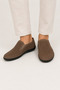 Men's Orthopedic Nubuck Genuine Leather Shoes Beige - 3