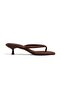 Women's Comfortable Sole New Season Faux Leather Short Heeled Flip Flops