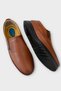 Men's Orthopedic Summer Handmade Genuine Leather Shoes with Saddles Taba - 4