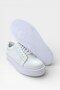 Men's Faylon Sole Sneaker Genuine Leather Shoes White - 5