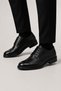 Men's Thermo Sole Genuine Leather Shoes Black - 4