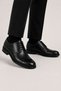 Men's Thermo Sole Genuine Leather Shoes Black - 3