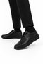 Men's Orthopedic Heel Supported Comfort Genuine Leather Shoes Black - 4