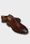 Men's Eva Thick Sole Genuine Leather Shoes Brown - 3