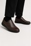 Men's Orthopedic Heel Supported Comfort Poly Sole Genuine Leather Shoes Brown - 3