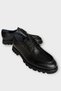 Men's Eva Thick Sole Genuine Leather Shoes Black - 3