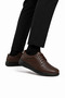 Men's Orthopedic Heel Supported Comfort Genuine Leather Shoes Brown - 3