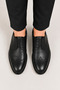 Men's Neolit ​​Sole Fancy Genuine Leather Shoes Black - 5
