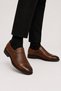 Men's Eva Sole Inside and Outside Genuine Leather Shoes Taba - 5