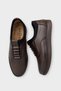 Men's Smart Lace-Up Genuine Leather Shoes Brown - 5