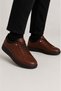 Men's Orthopedic Smart Lace-Up Genuine Leather Shoes Brown - 2