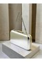 Silver Gray Lame Stone Handle Shiny Metallic Skin Leather Chain Strap Women's Evening Dress Bag Wedding Engagement Graduation - 2