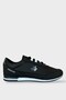 Men's leather sports shoes black white