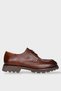 Men's Eva Thick Sole Genuine Leather Shoes Brown