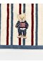 Bear Embroidered Cotton Striped Face Towel 50X80 cm (W6) - 5