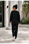 Plus Size Loose Fit Comfortable Soft Texture Tracksuit Set - 3
