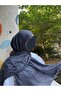 Hijab Cotton Soft Textured Zig Sag Pattern Jacquard Shawl Smoked - 2
