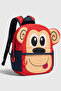 Vb Monkey Figured Children's Kindergarten Bag Nursery Bag Red - 4