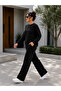 Plus Size Loose Fit Comfortable Soft Texture Tracksuit Set - 4