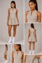 The Court Muse Zip Dress — Taupe - 5