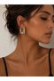 Two-Tone Geometric Square Hoop Earrings – Modern Gold & Silver Design
