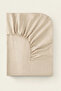 Cotton Double Bed |   Single Elastic Sheet Beige - 5