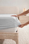 Cotton Double Bed |   Single Elastic Sheet Light Gray - 2