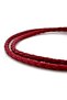 Velaris Dark Red Thin Leather Wrap Stainless Steel Clip Men's Bracelet M059G - 4