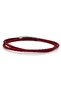 Velaris Dark Red Thin Leather Wrap Stainless Steel Clip Men's Bracelet M059G - 2
