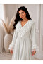 Cotton Maternity Nursing Robe - 4
