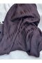 Hijab Cotton Soft Textured Zig Sag Pattern Jacquard Shawl Bitter Brown - 3