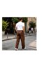 Men's Baggy Pleated Corduroy Fabric Pants - 3