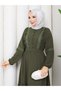 Damla Dress Dark Khaki - 4
