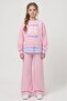 Girl's Printed Sweatshirt and Wide-Leg Sweatpants Set - 3