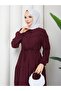 SÜEDA ELBİSE BORDO - 5