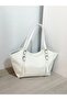 Soft Leather Women's Shoulder Bag with Belt Detail - 2