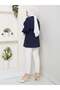 Seda Kolu Ruffled Tunic Navy Blue - 3
